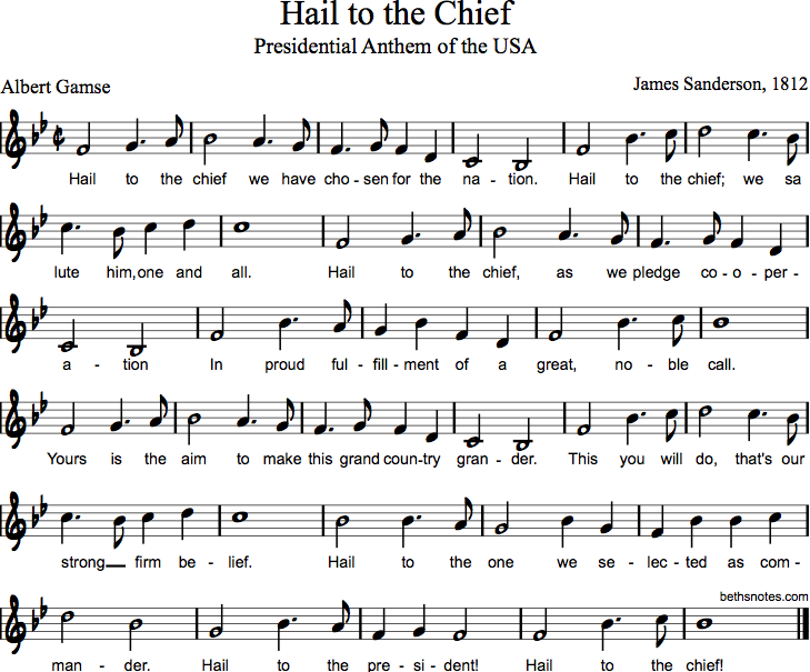 Hail To The Chief Song Download